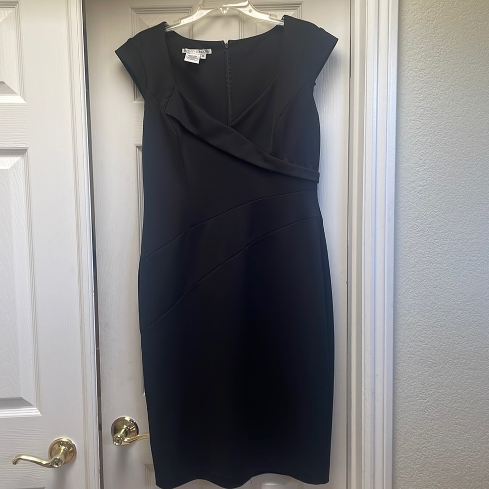 Maggy London black cocktail dress.